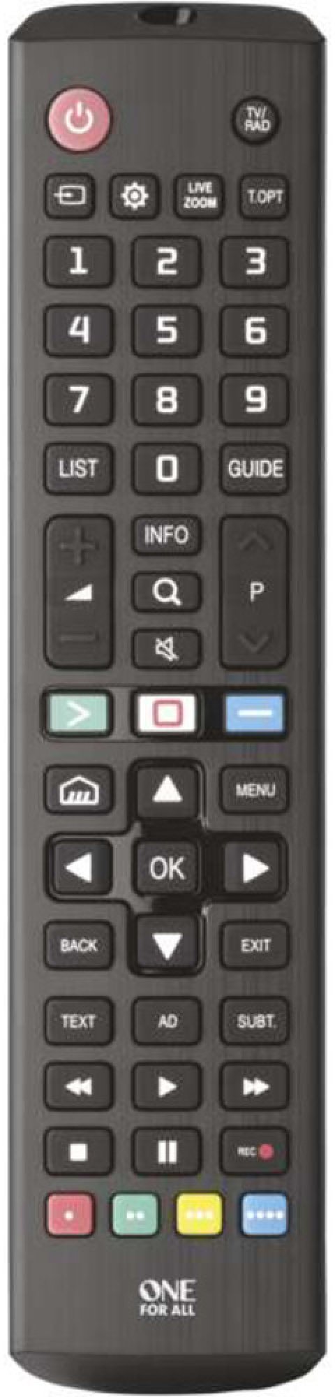 One for All URC4911 pre TV LG